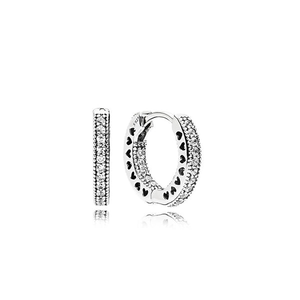 Pandora Hoop Earrings Pandora, Silver 925