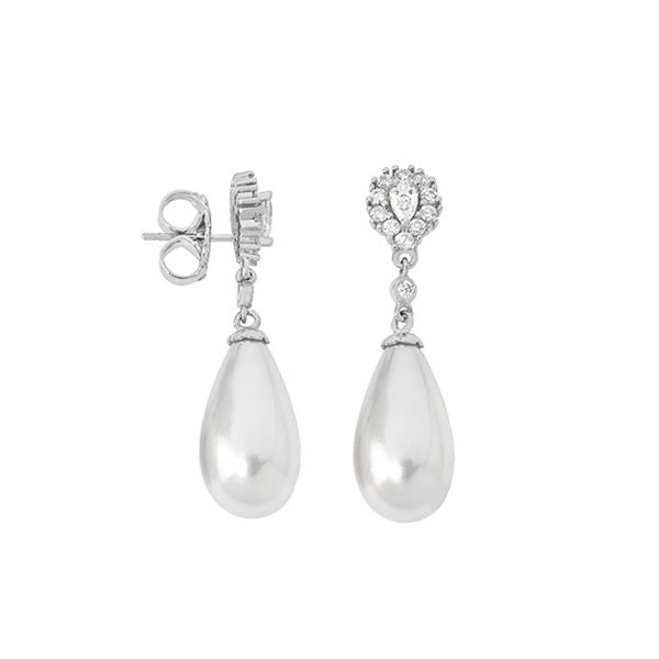 Majorica Pair Of Earrings Majorica, 925 Silver