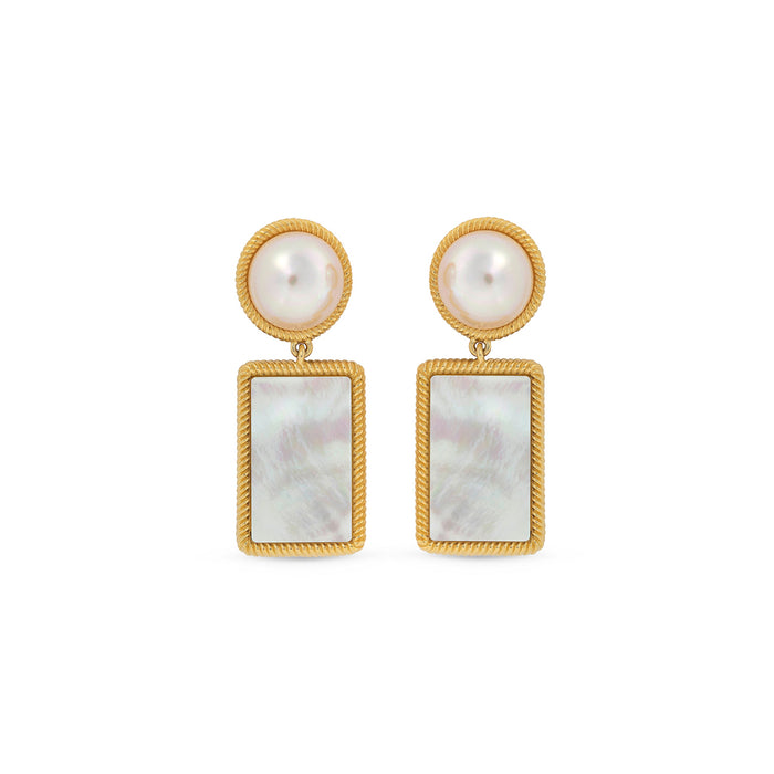 Majorica Pair Of Earrings Majorica, 925 Silver