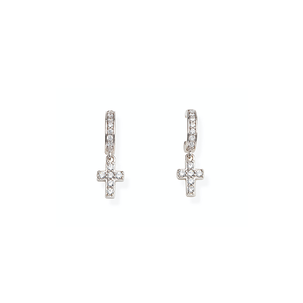Amen Hoop Earrings Amen, Silver 925