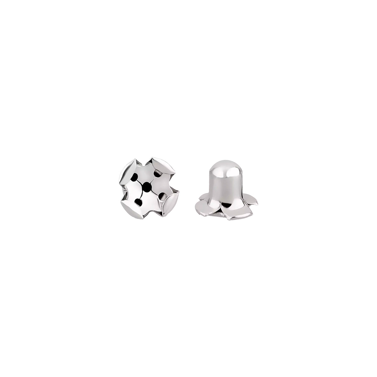 Lotus Silver Pair Of Earrings Lotus Silver, 925 Silver