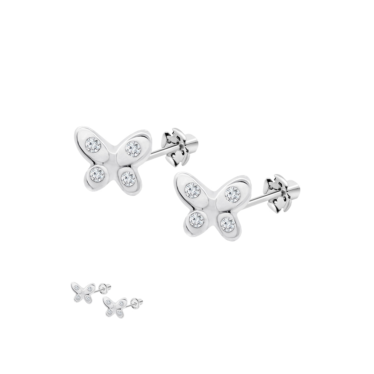 Lotus Silver Pair Of Earrings Lotus Silver, 925 Silver